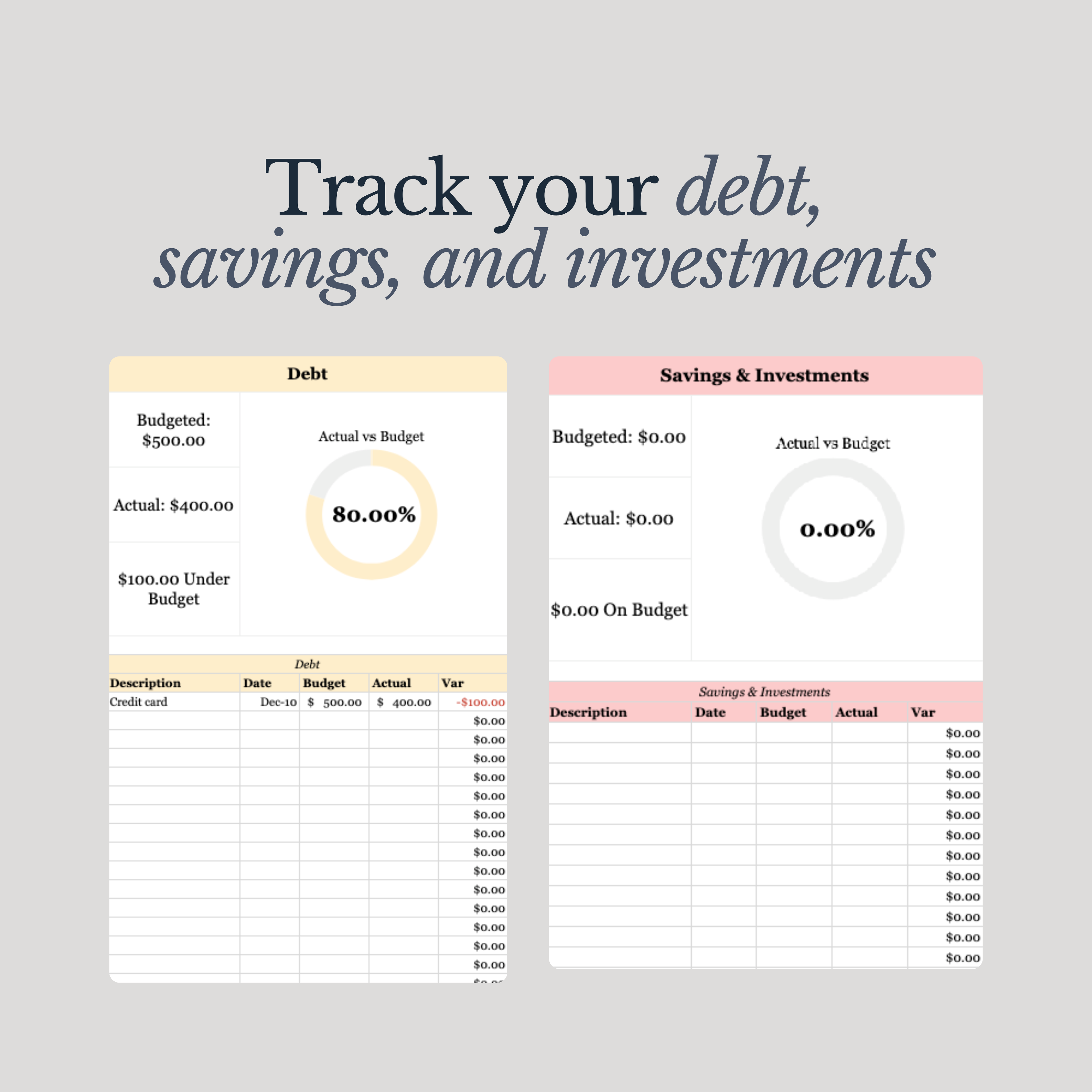 Monthly Budget Planner